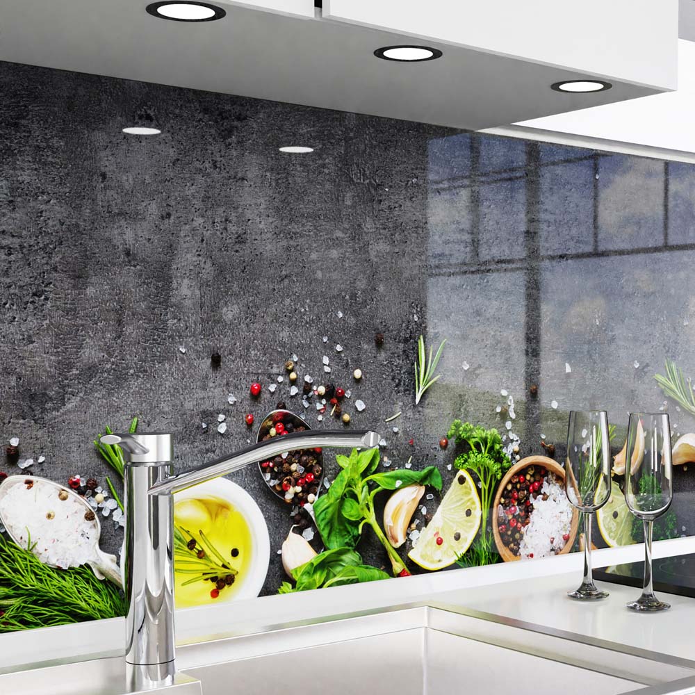 Küchenrückwand selbstklebend - Gewürztafel