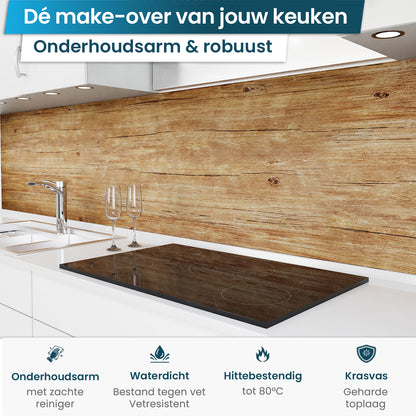 Zelfklevende keukenachterwand - Eiken