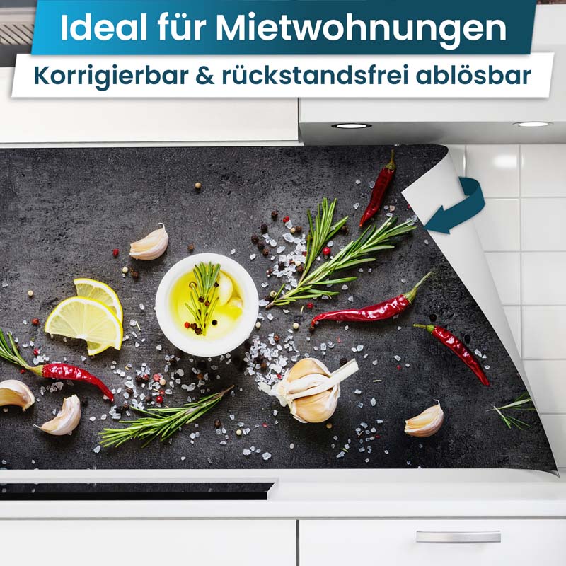 Küchenrückwand selbstklebend - Gewürztafel