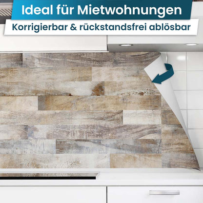 Küchenrückwand selbstklebend - Holzbretter