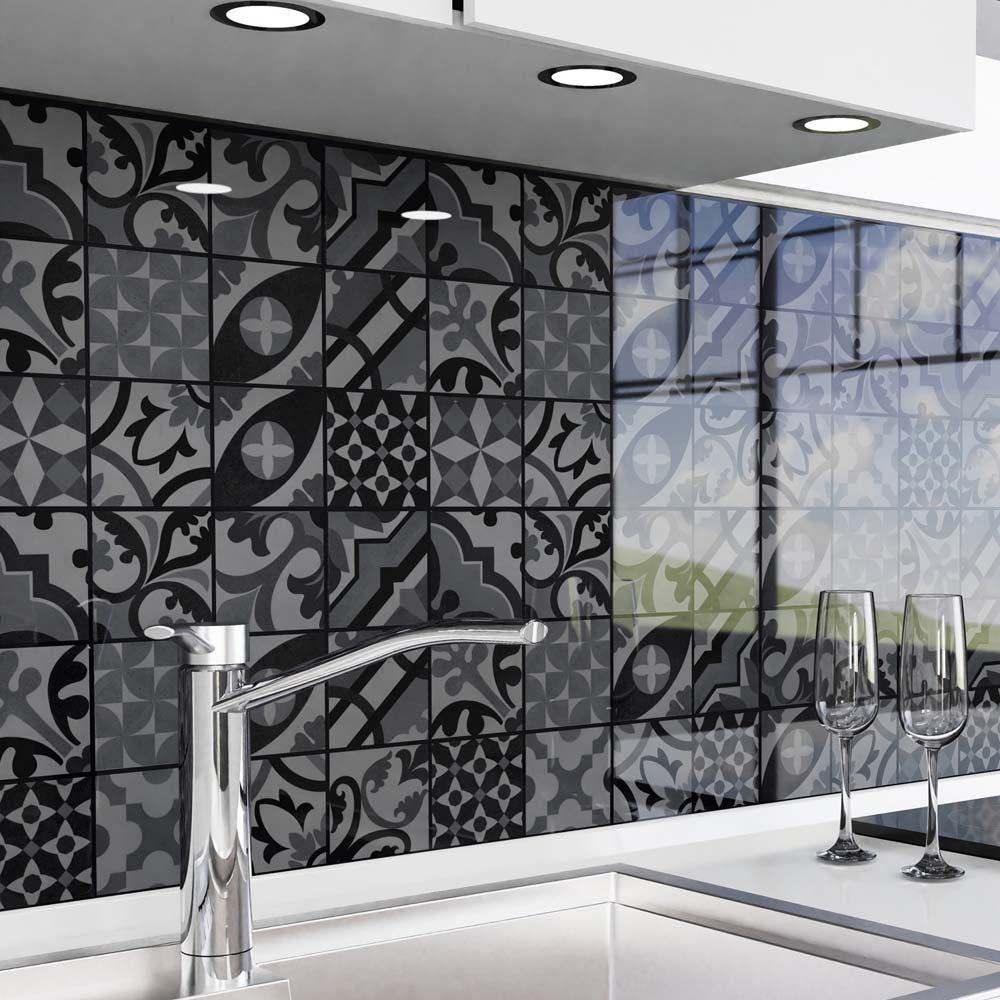 Küchenrückwand selbstklebend - Mosaikfliesen dunkel
