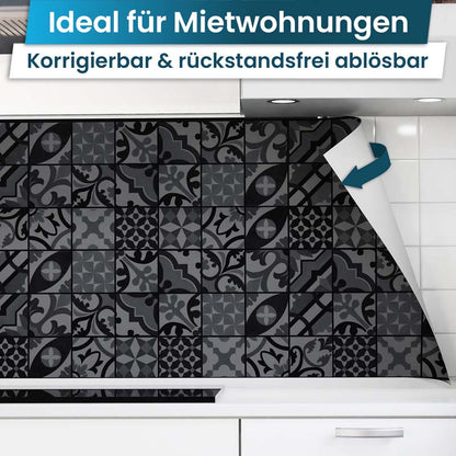 Küchenrückwand selbstklebend - Mosaikfliesen dunkel