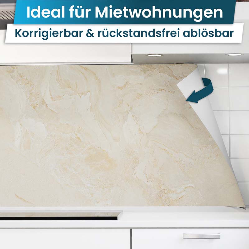 Küchenrückwand selbstklebend - Marmor beige