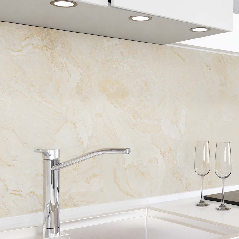 Küchenrückwand selbstklebend - Marmor beige