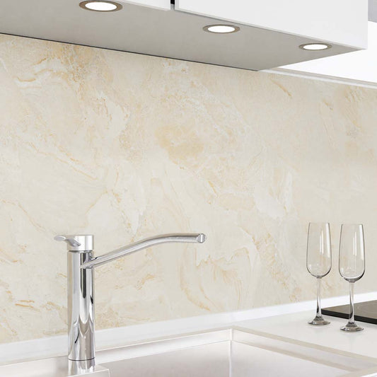 Küchenrückwand selbstklebend - Marmor beige