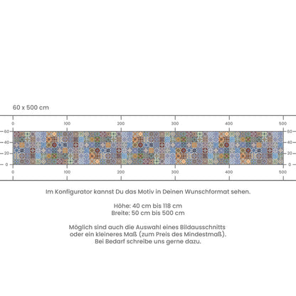 Küchenrückwand selbstklebend - Mosaikfliesen bunt