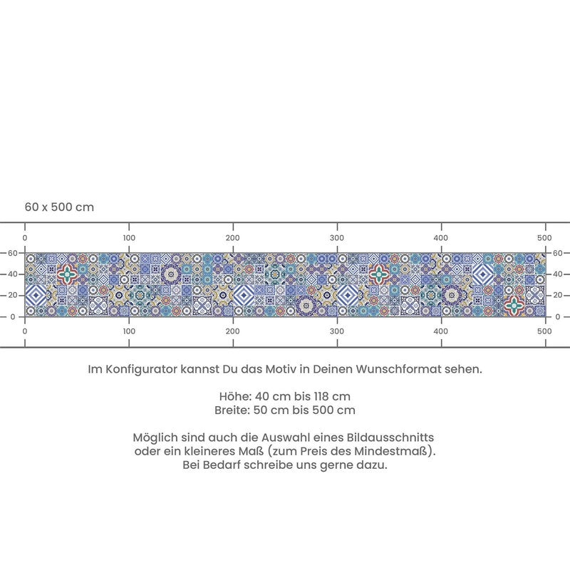 Zelfklevende keukenachterwand - Mozaïektegels blauw