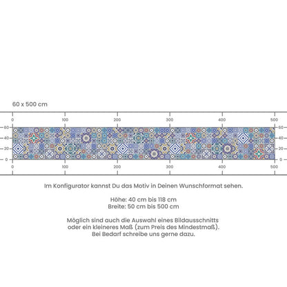 Zelfklevende keukenachterwand - Mozaïektegels blauw