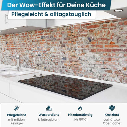 Küchenrückwand selbstklebend - Alte Ziegelmauer