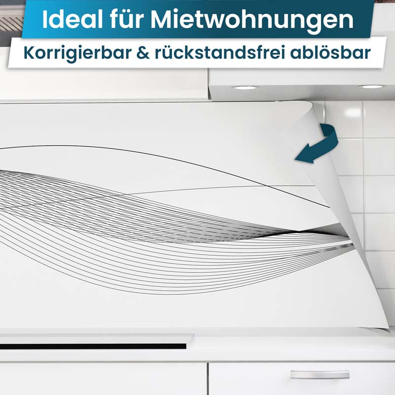 Küchenrückwand selbstklebend - Wellenlinien